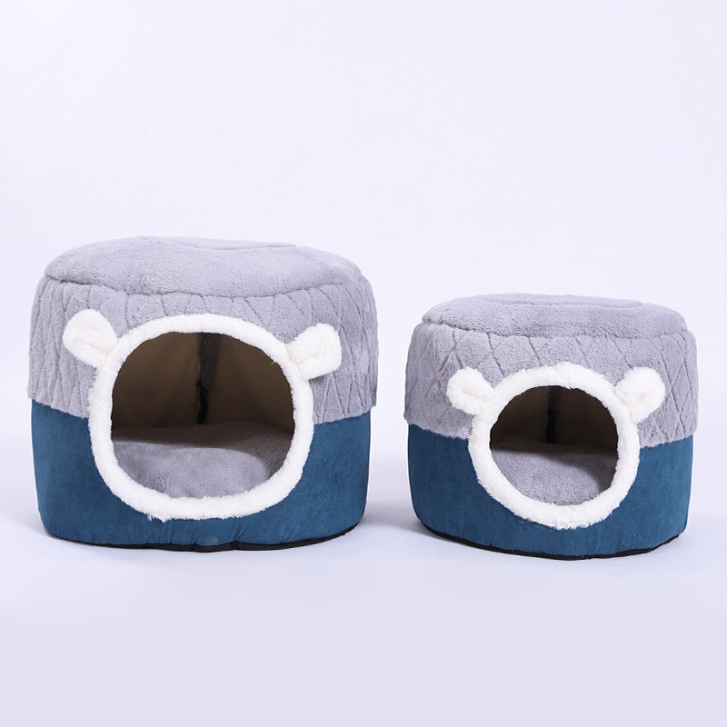 JMT-691978 Dual-Purpose Quilted Cat Litter Nest for Cats and Kittens - Polyester, Available in Sizes S and M