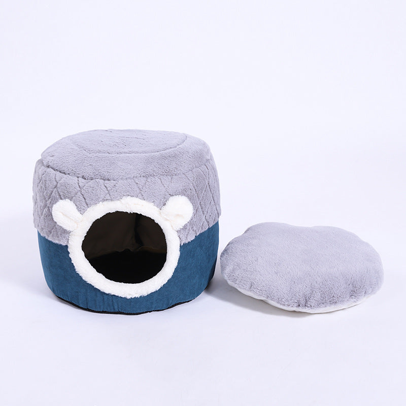 JMT-691978 Dual-Purpose Quilted Cat Litter Nest for Cats and Kittens - Polyester, Available in Sizes S and M