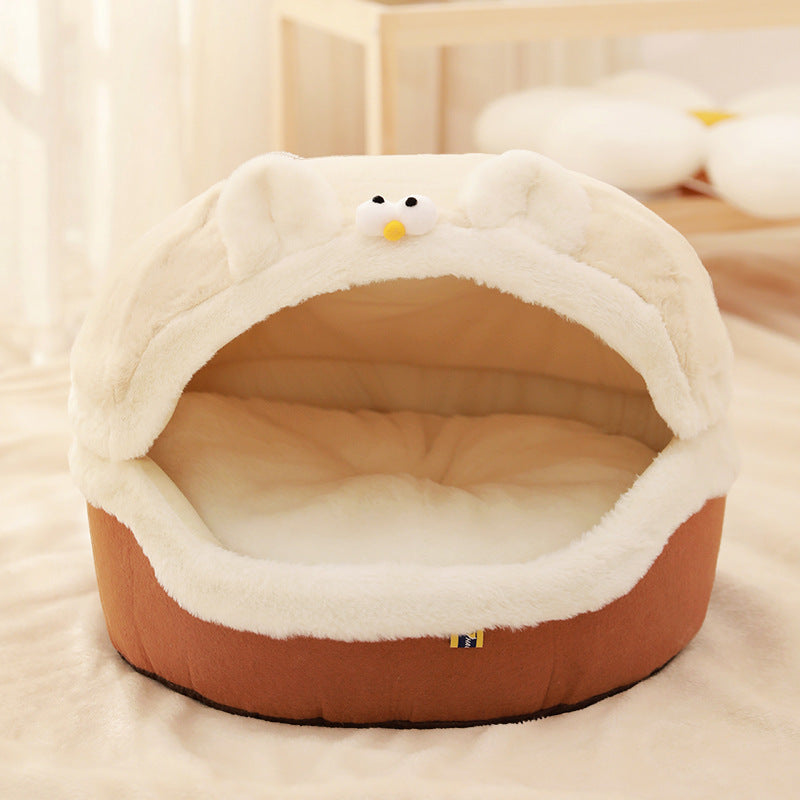 JMT-691978 Dual-Purpose Quilted Cat Litter Nest for Cats and Kittens - Polyester, Available in Sizes S and M