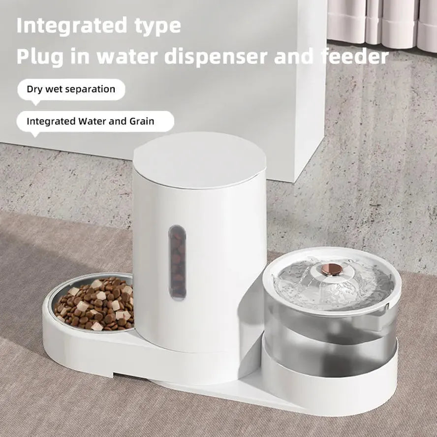 JMT-692042 Automatic Pet Feeder and Water Dispenser with Dry Wet Separation for Dogs and Cats