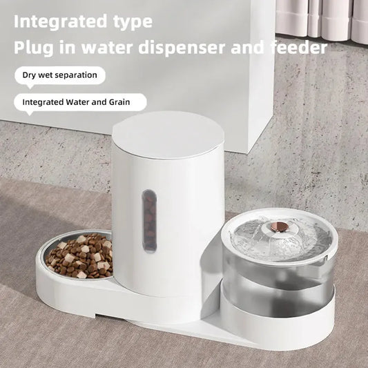JMT-692042 Automatic Pet Feeder and Water Dispenser with Dry Wet Separation for Dogs and Cats