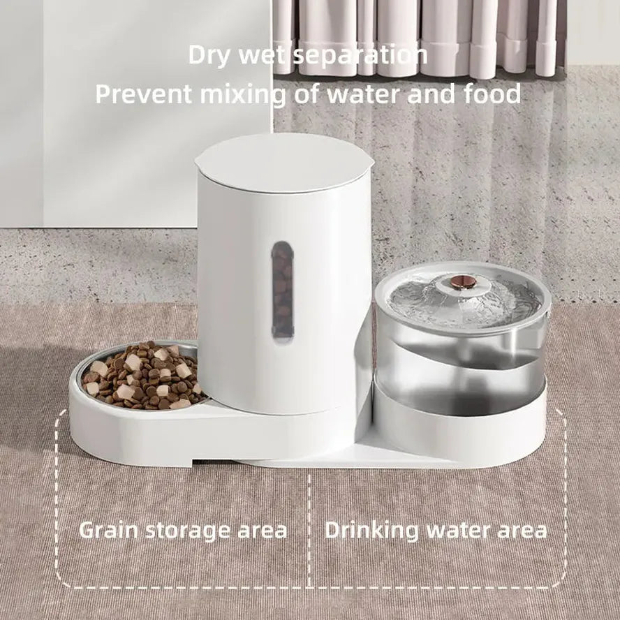 JMT-692042 Automatic Pet Feeder and Water Dispenser with Dry Wet Separation for Dogs and Cats