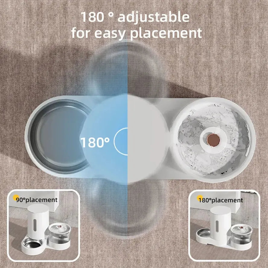 JMT-692042 Automatic Pet Feeder and Water Dispenser with Dry Wet Separation for Dogs and Cats