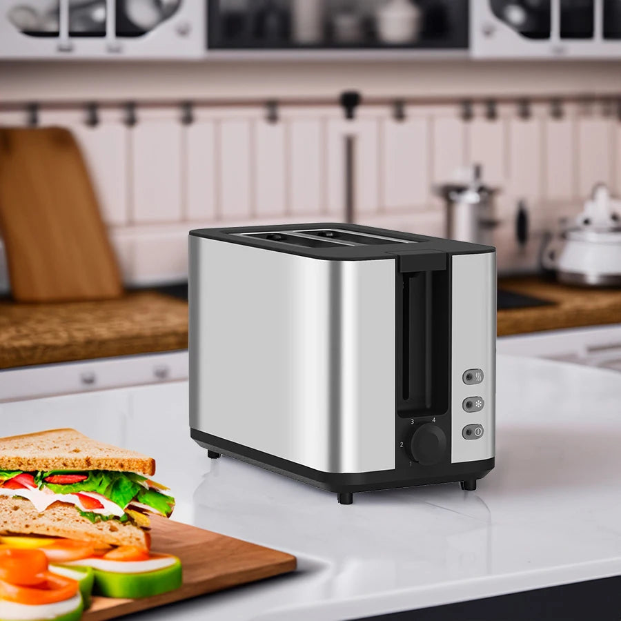 JMT-692490 Electric Black 2-Slice Bun Bread Toaster for Home Use