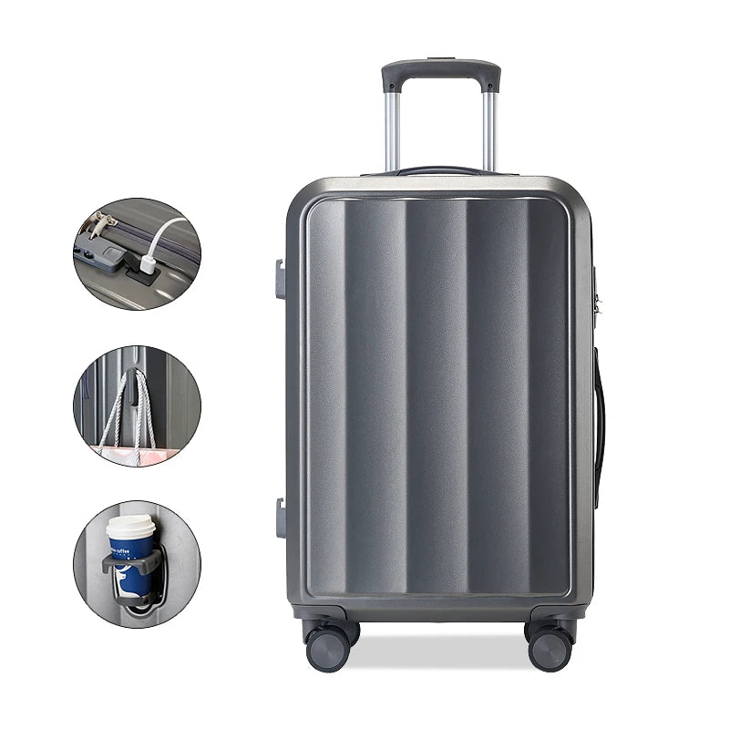 JMT-692554 Universal ABS Travel Trolley Duffel Set for Men and Women - Lightweight and Durable Luggage Solution