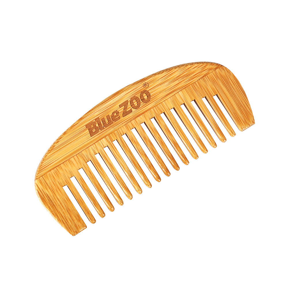 JMT-692810 Bamboo Crescent Portable Hairdressing Comb - Anti-static Wooden Massage Comb (10-15CM)