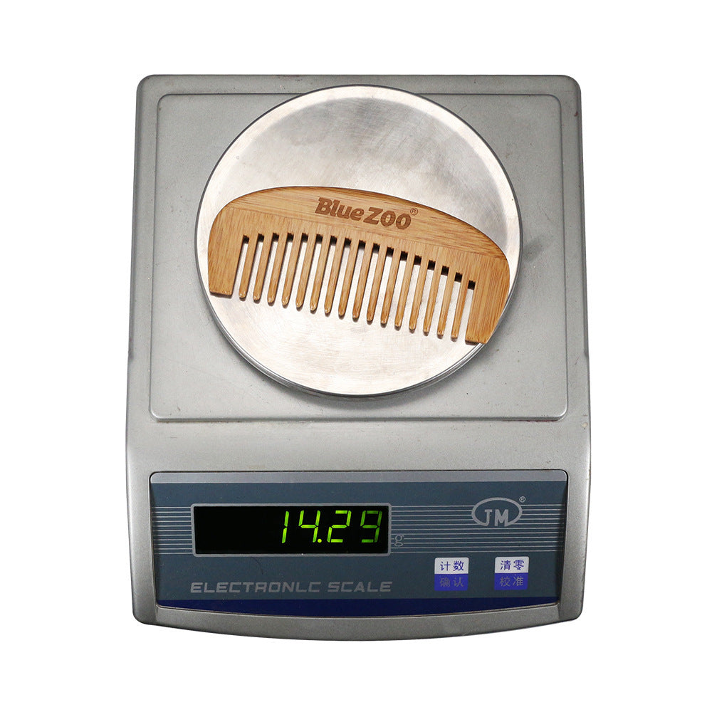 JMT-692810 Bamboo Crescent Portable Hairdressing Comb - Anti-static Wooden Massage Comb (10-15CM)