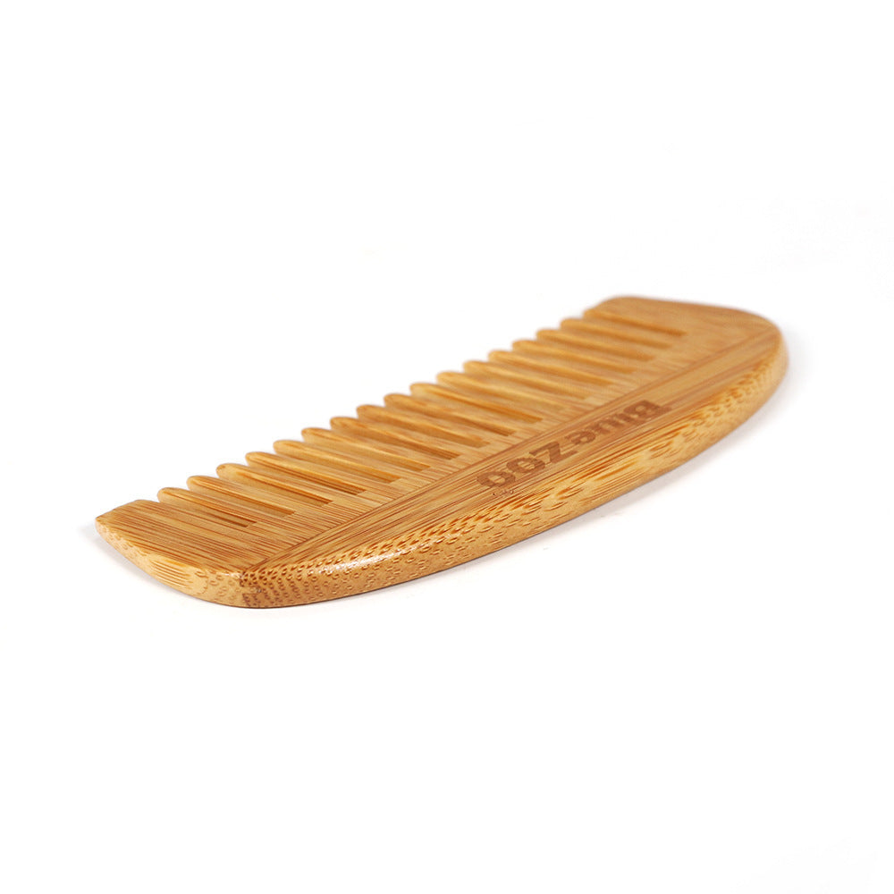 JMT-692810 Bamboo Crescent Portable Hairdressing Comb - Anti-static Wooden Massage Comb (10-15CM)