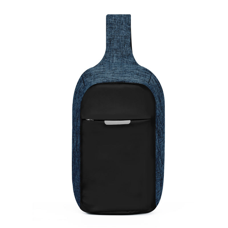 JMT-693002 Men's Korean Style Casual Shoulder Messenger Bag - Soft Polyester, 20L Capacity, Blue/Black/Gray