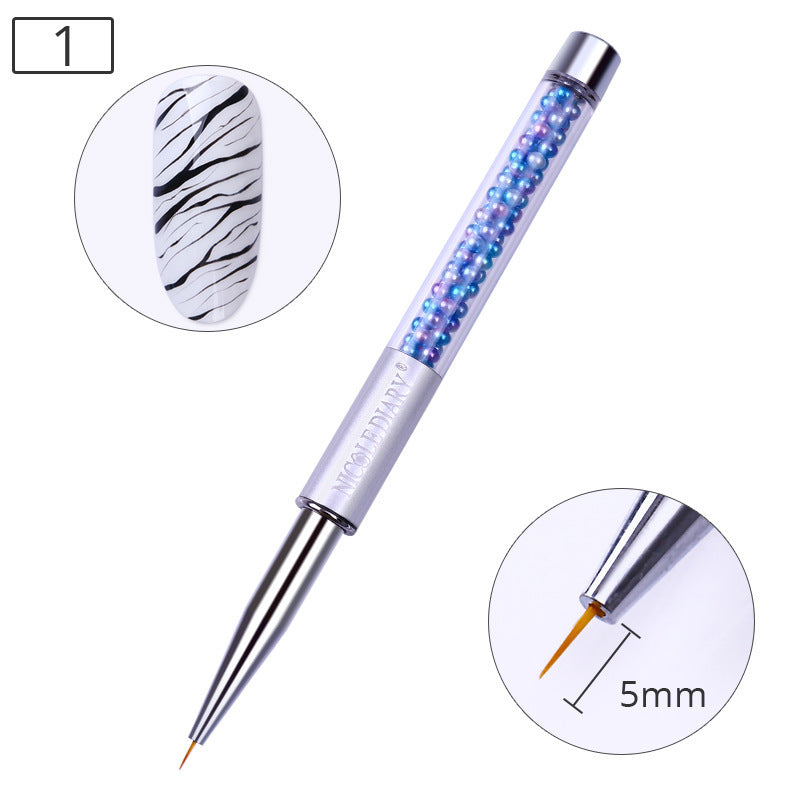 JMT-693130 10-Piece UV Nail Brush Tool Set with 12.6 cm Handles for Nail Art Application