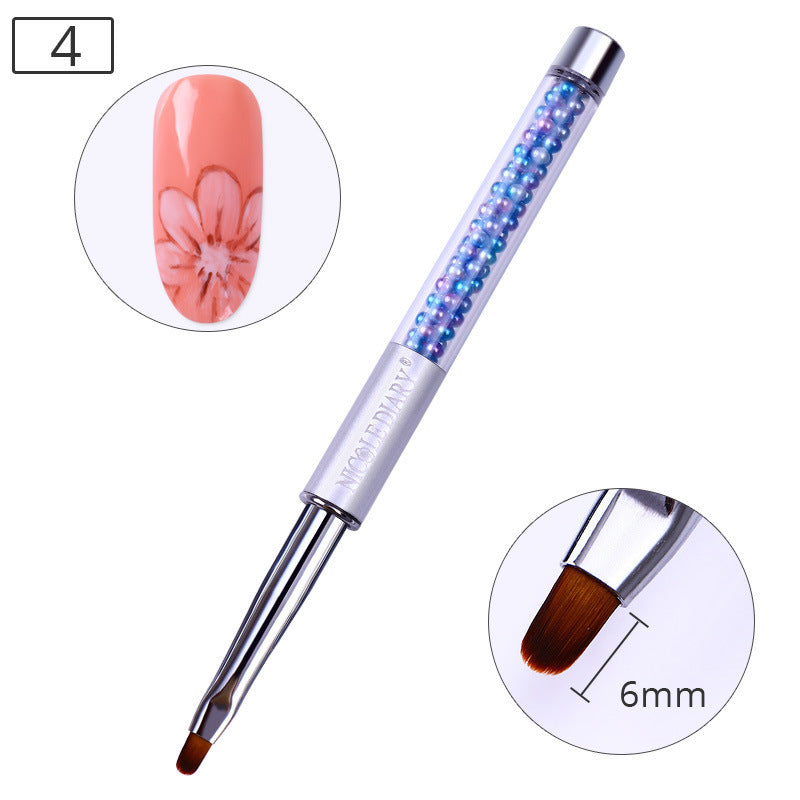 JMT-693130 10-Piece UV Nail Brush Tool Set with 12.6 cm Handles for Nail Art Application