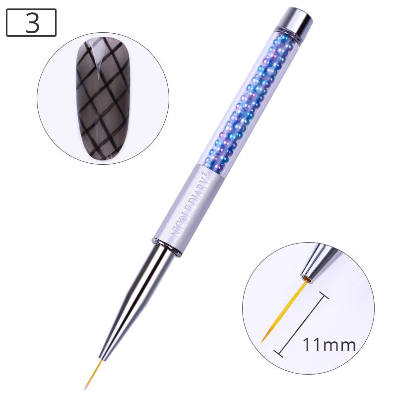 JMT-693130 10-Piece UV Nail Brush Tool Set with 12.6 cm Handles for Nail Art Application