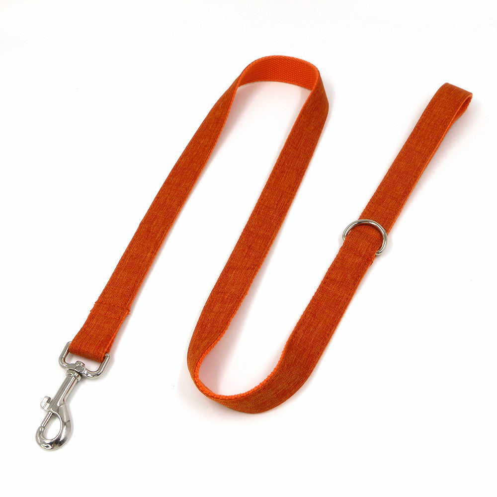 JMT-693322 Pet Supplies Orange Bow Collar and Leash Set for Dogs