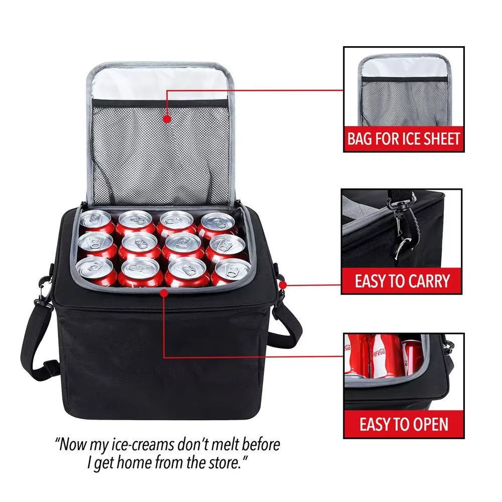 JMT-693450 Waterproof Trunk Organizer with Insulated Leakproof Cooler Bag and Adjustable Straps