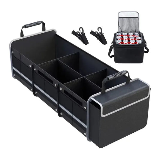 JMT-693450 Waterproof Trunk Organizer with Insulated Leakproof Cooler Bag and Adjustable Straps