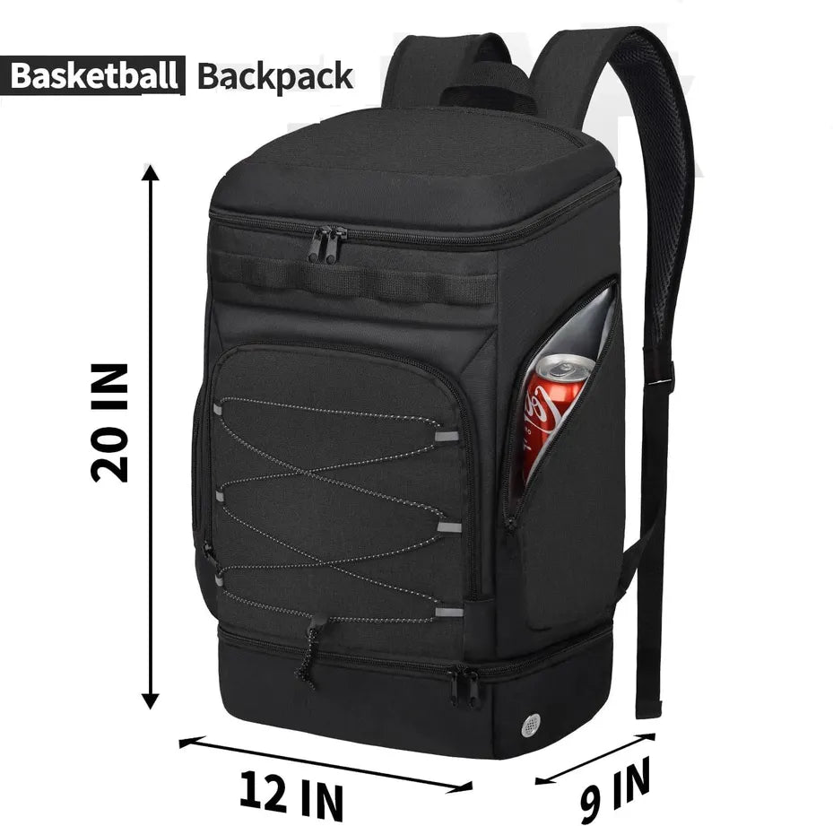 JMT-693642 Large Sports Gym Bag with Separate Ball Holder and Shoe Compartment for Soccer and Basketball