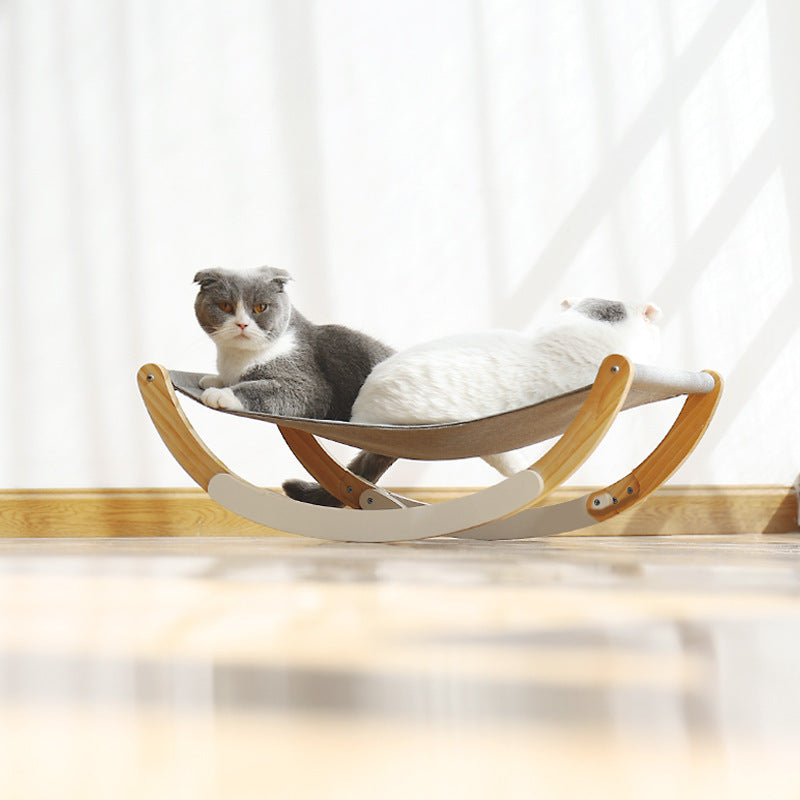 JMT-693834 Wooden Cat and Small Dog Pet Nest with Cushioned Pads and Anti-Slip Design