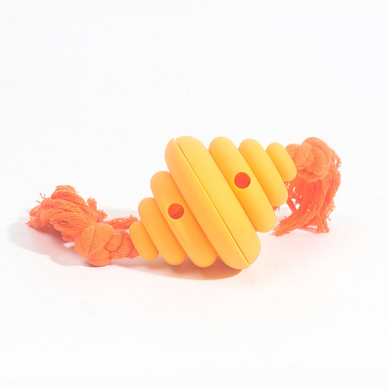 JMT-693962 Dog Ball and Rope Toy for Large Dogs, Durable Silicone Chew Toy with Interactive Food Dispenser, Safe and Hygienic Design for Play and Training