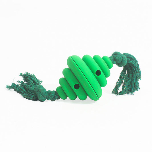 JMT-693962 Dog Ball and Rope Toy for Large Dogs, Durable Silicone Chew Toy with Interactive Food Dispenser, Safe and Hygienic Design for Play and Training