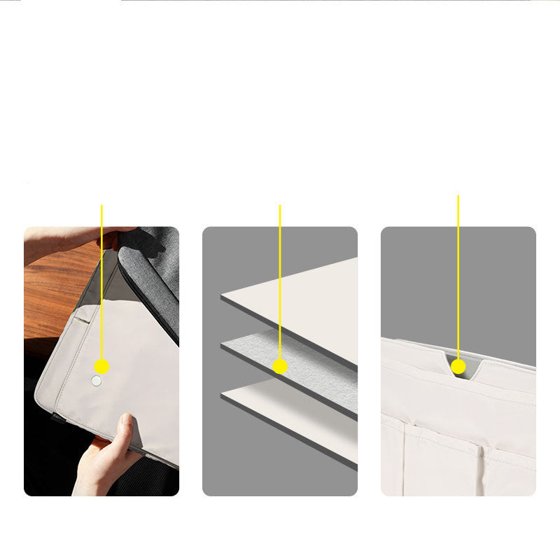 JMT-694154 Simple Laptop Bag with Zipper Pocket for Notebook Protection