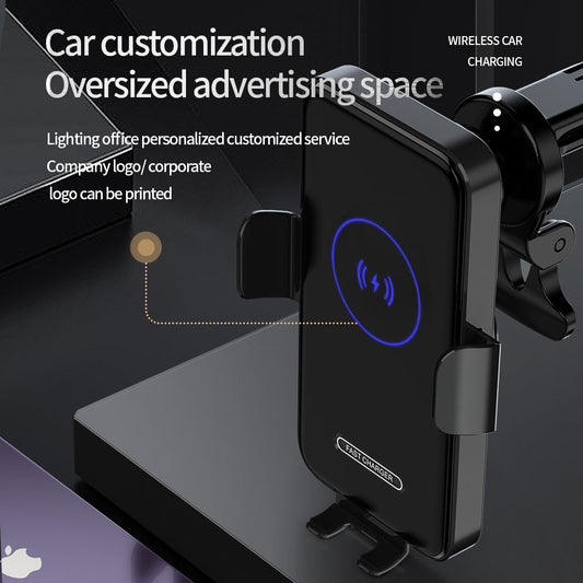 JMT-694666 15W Wireless Car Charger with Auto Clamping Phone Mount for Qi-Compatible Devices