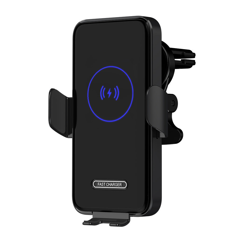 JMT-694666 15W Wireless Car Charger with Auto Clamping Phone Mount for Qi-Compatible Devices