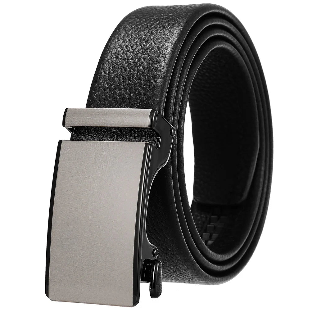 JMT-694730 Adjustable Casual Self-Buckle Belt for Men in Black