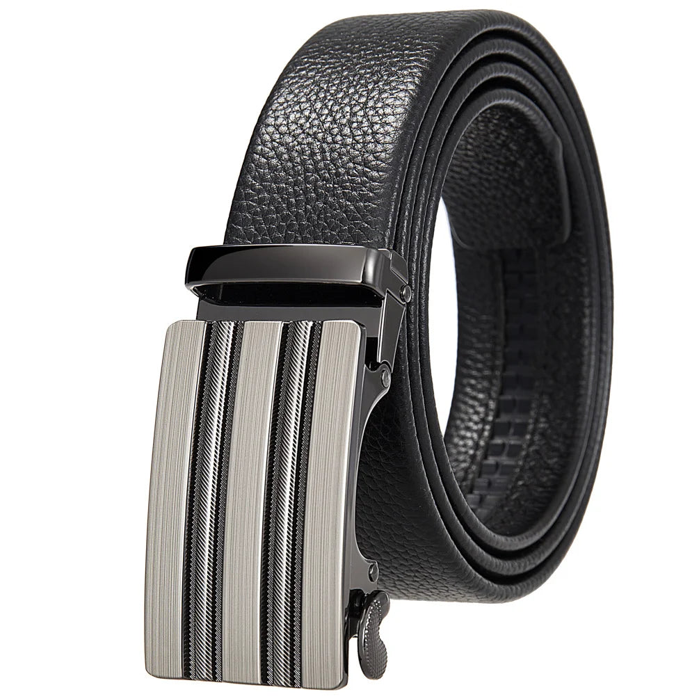 JMT-694730 Adjustable Casual Self-Buckle Belt for Men in Black