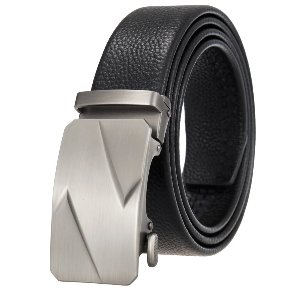 JMT-694730 Adjustable Casual Self-Buckle Belt for Men in Black