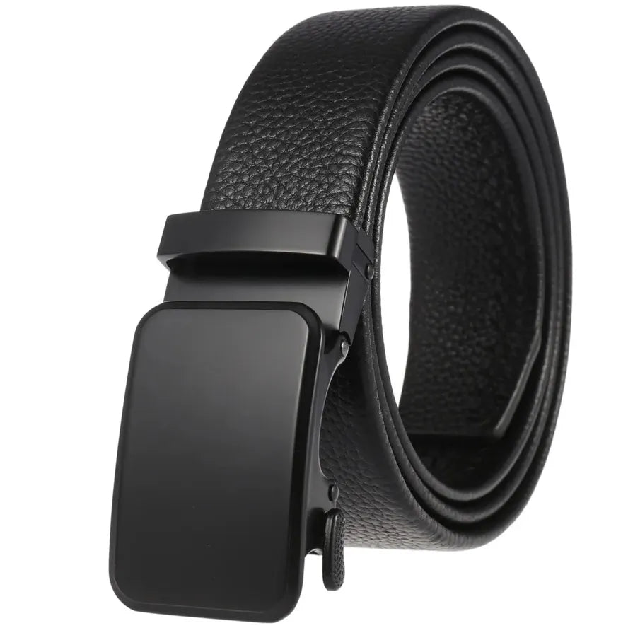 JMT-694730 Adjustable Casual Self-Buckle Belt for Men in Black