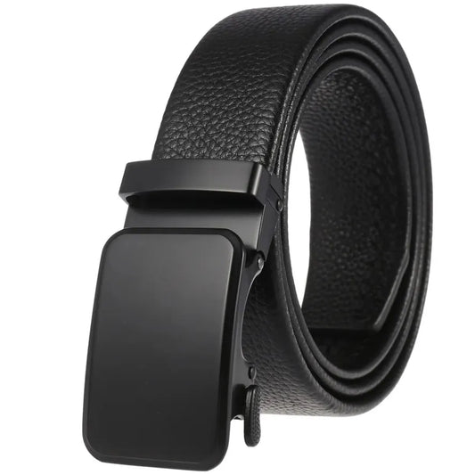 JMT-694730 Adjustable Casual Self-Buckle Belt for Men in Black