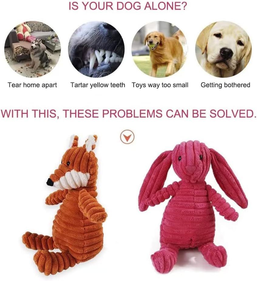 JMT-694794 Interactive Squeaky Plush Chew Toy for Small to Medium Pets