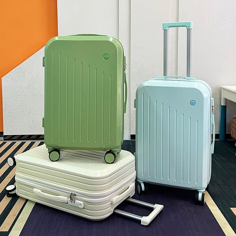 JMT-695754 Compact ABS Luggage Set with Cup Holder – Mini and 20-Inch Travel Suitcases for Convenient Travel Essentials