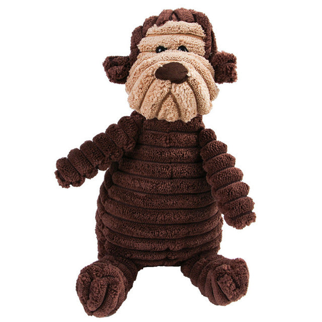 JMT-695946 Animal Plush Toy for Dogs with Molar Teeth Cleaning Function and Squeaker Sound