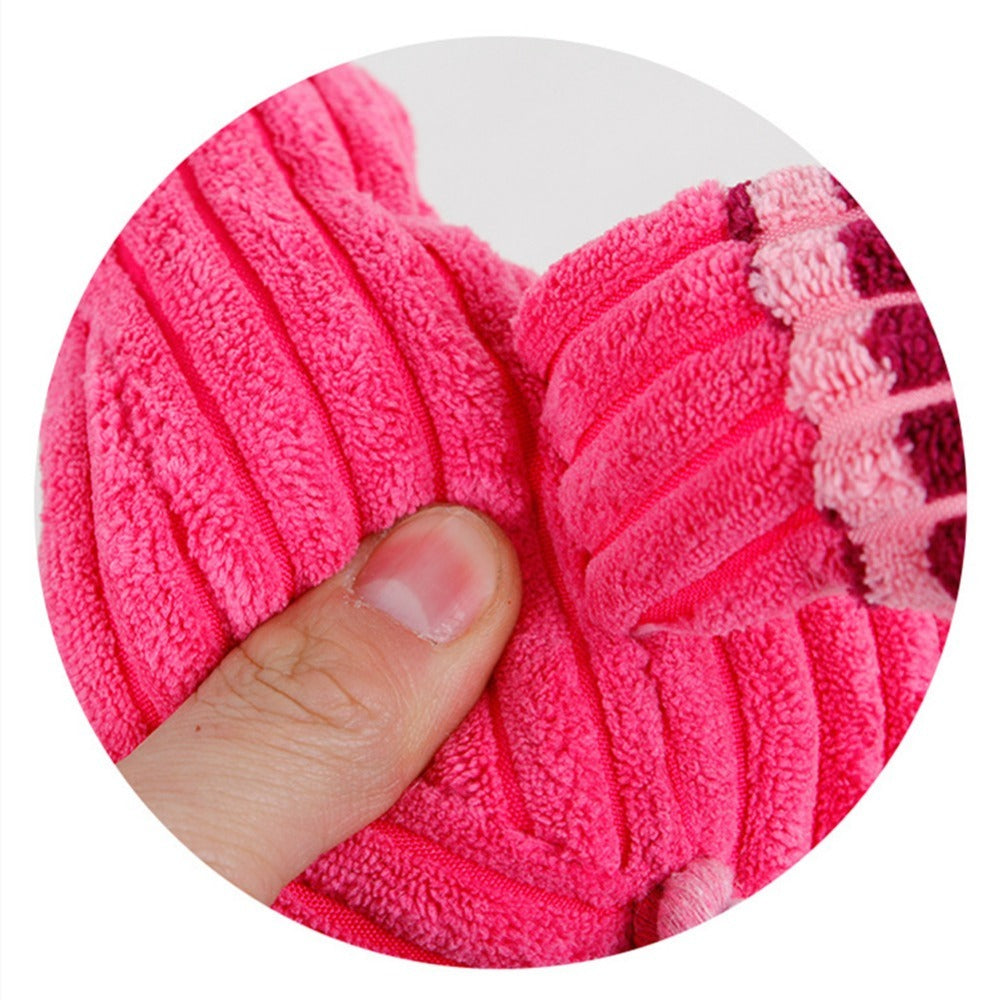 JMT-695946 Animal Plush Toy for Dogs with Molar Teeth Cleaning Function and Squeaker Sound