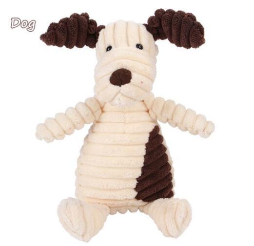 JMT-695946 Animal Plush Toy for Dogs with Molar Teeth Cleaning Function and Squeaker Sound