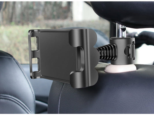 JMT-696138 Universal Car Headrest Tablet Holder with 360-Degree Rotation for 4-12 Inch Devices