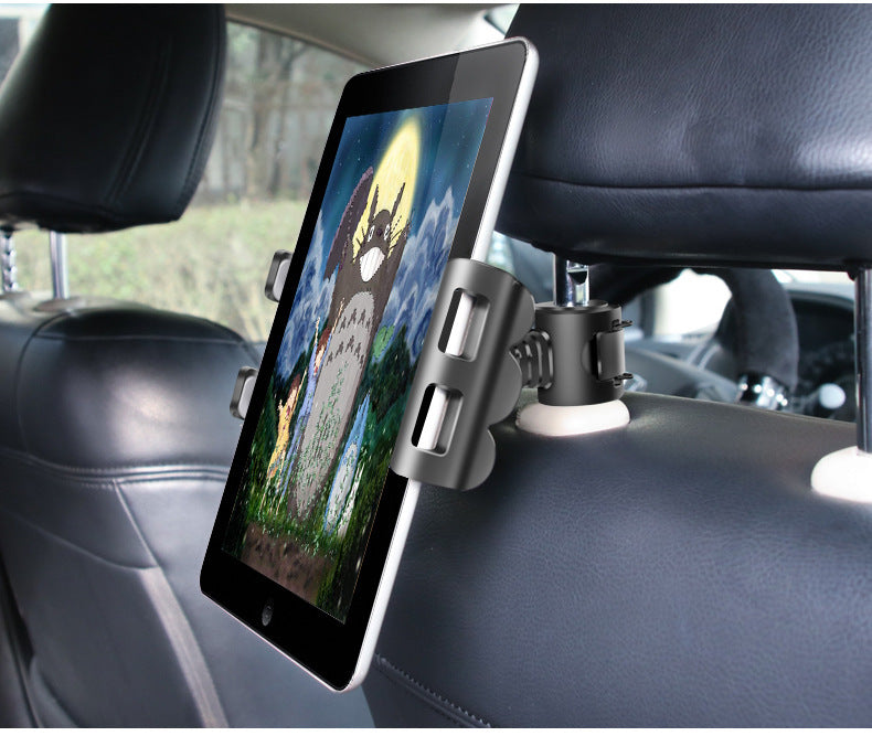 JMT-696138 Universal Car Headrest Tablet Holder with 360-Degree Rotation for 4-12 Inch Devices