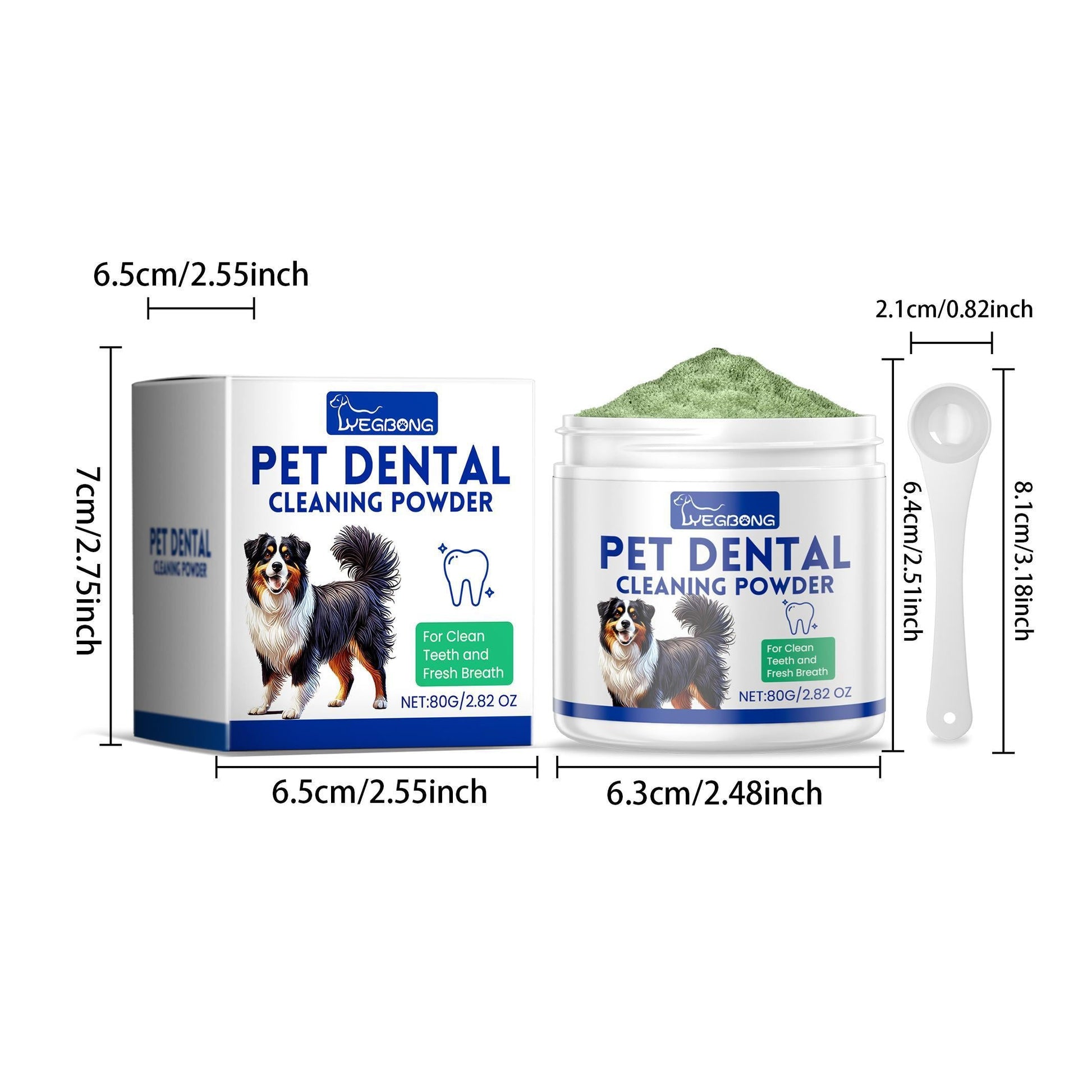 JMT-696202 Dog Tooth Cleaning Powder for Tartar Removal and Breath Freshening