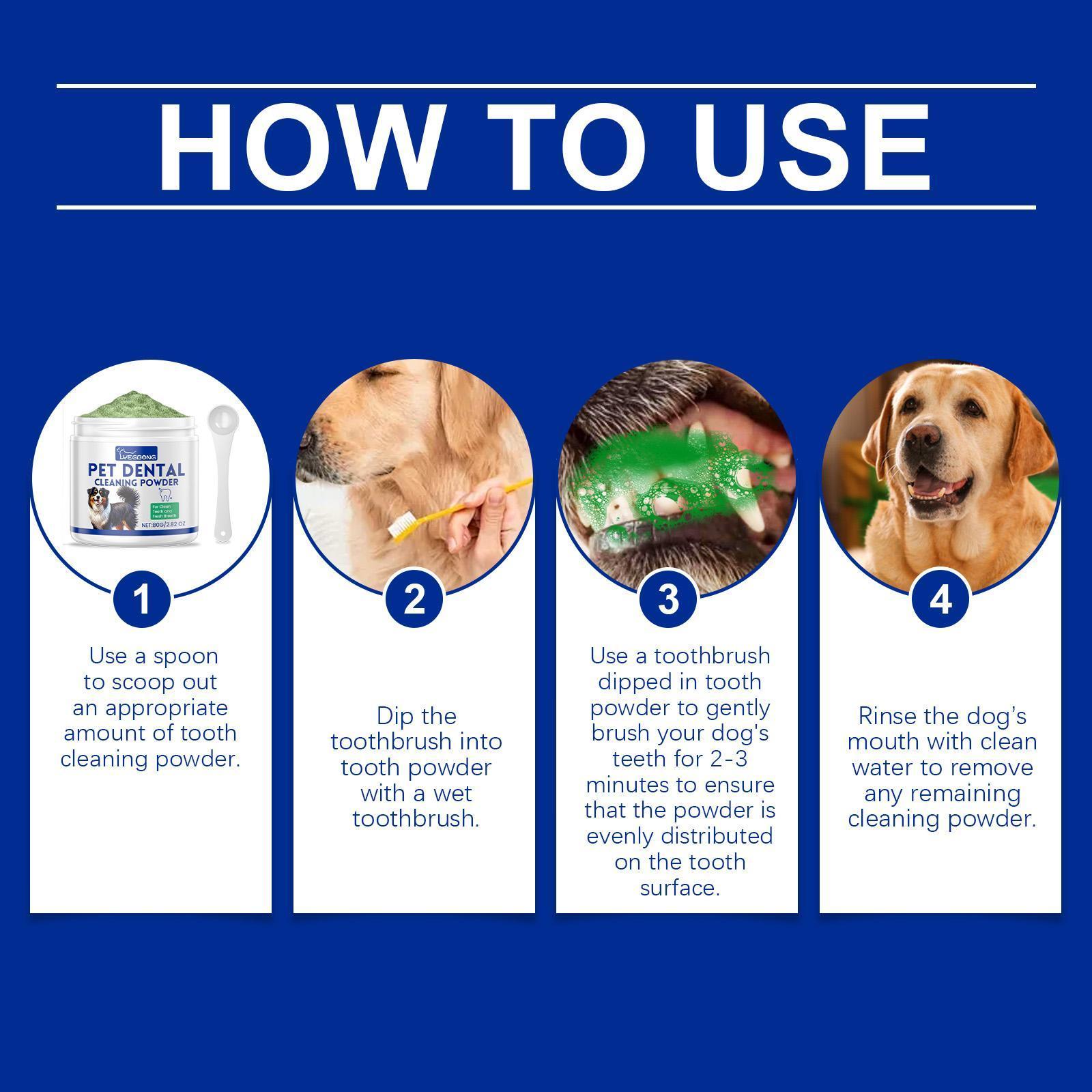 JMT-696202 Dog Tooth Cleaning Powder for Tartar Removal and Breath Freshening