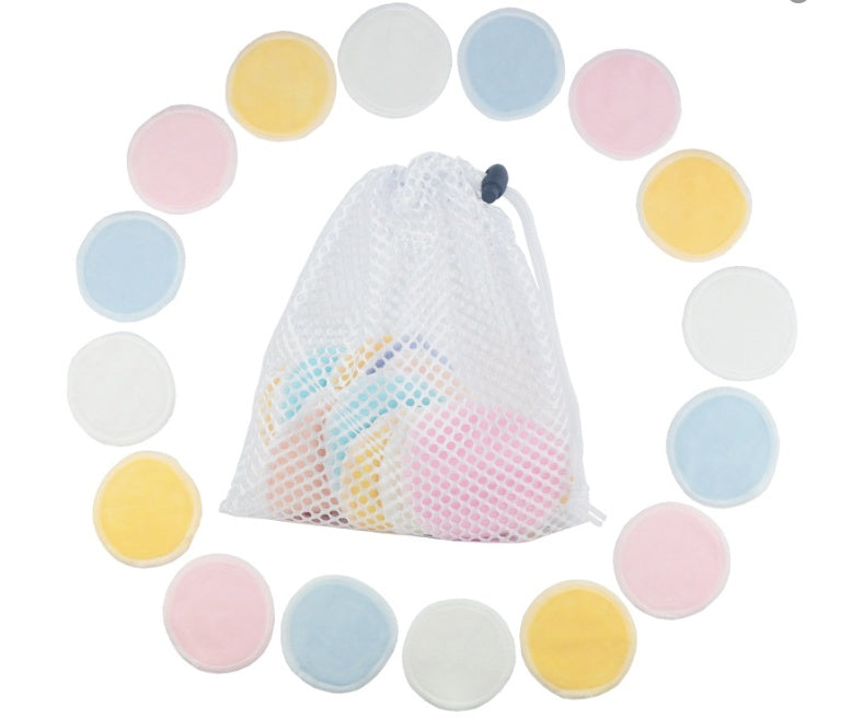 JMT-696266 Bamboo Cotton Remover Pads - Double Velvet, 8cm Regular Size