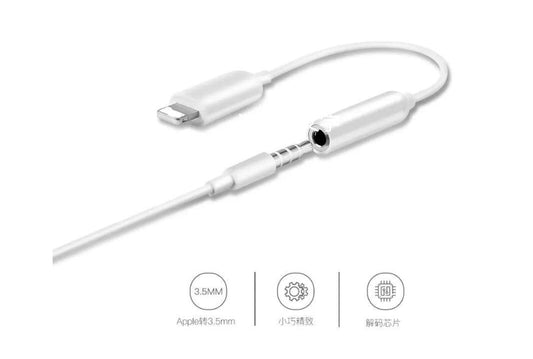 JMT-696458 Lightning to 3.5mm Audio Adapter Compatible with iPhone 7, 7 Plus, 6, 6 Plus - Low Loss Transmission