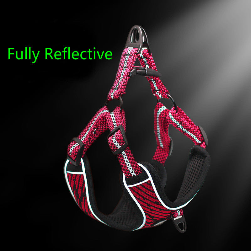 JMT-696458 Reflective Pet Chest Strap for Safety and Comfort - Durable Cloth Design