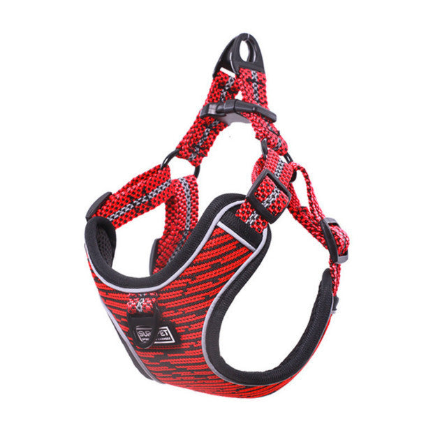 JMT-696458 Reflective Pet Chest Strap for Safety and Comfort - Durable Cloth Design