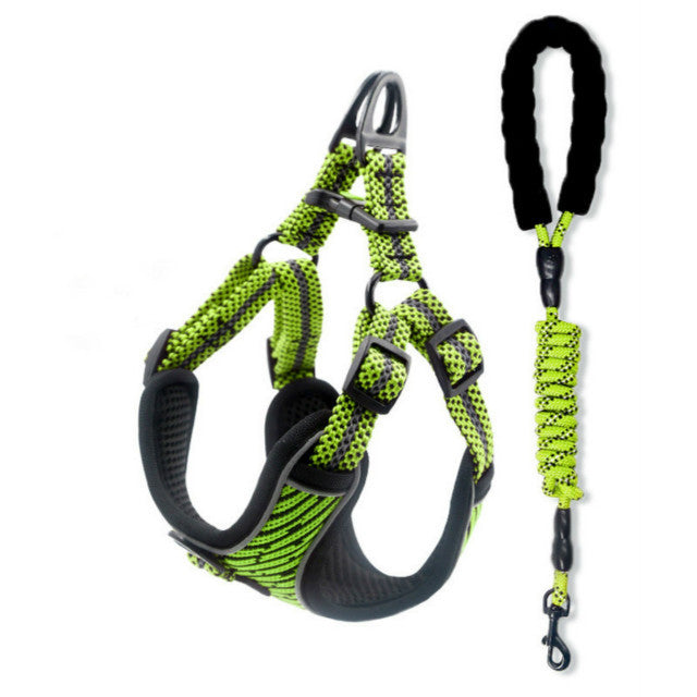 JMT-696458 Reflective Pet Chest Strap for Safety and Comfort - Durable Cloth Design