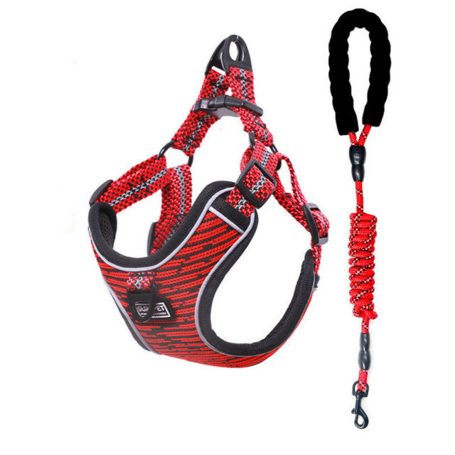 JMT-696458 Reflective Pet Chest Strap for Safety and Comfort - Durable Cloth Design