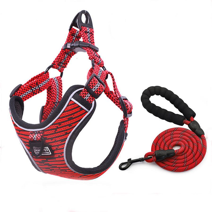 JMT-696458 Reflective Pet Chest Strap for Safety and Comfort - Durable Cloth Design