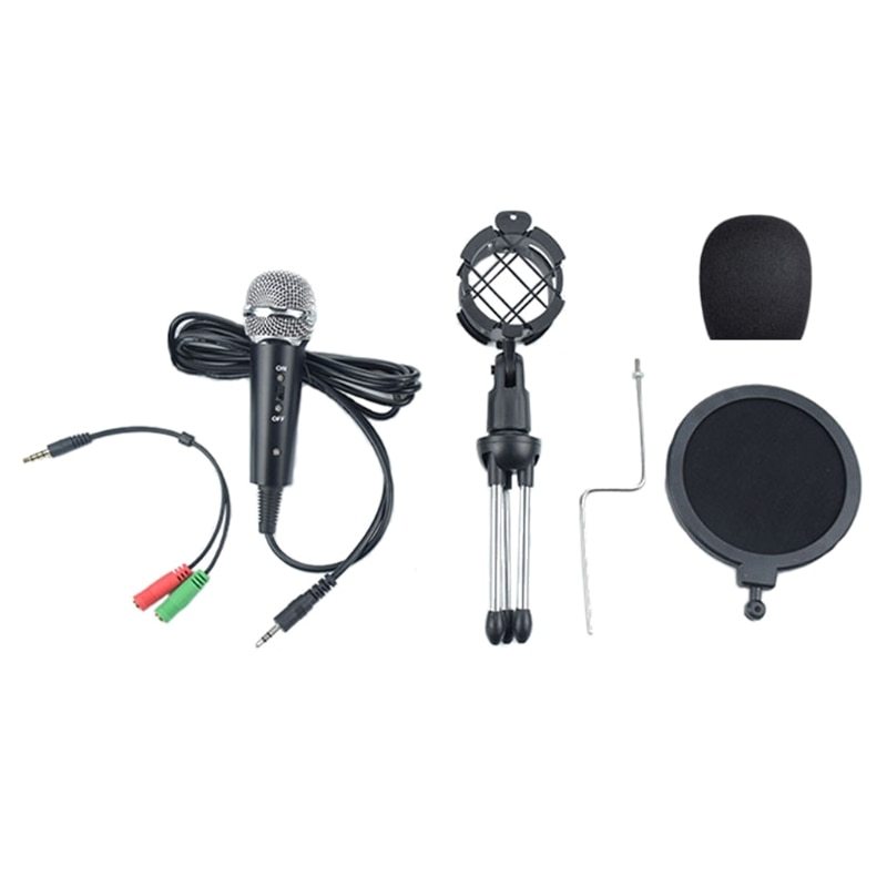 JMT-696458 Wireless Omnidirectional Condenser Microphone with 3.5mm Plug, 2.5m Cable, and 60dB Signal-to-Noise Ratio