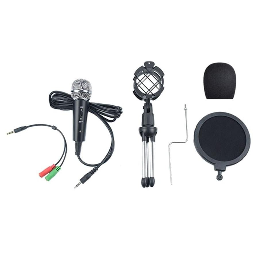 JMT-696458 Wireless Omnidirectional Condenser Microphone with 3.5mm Plug, 2.5m Cable, and 60dB Signal-to-Noise Ratio