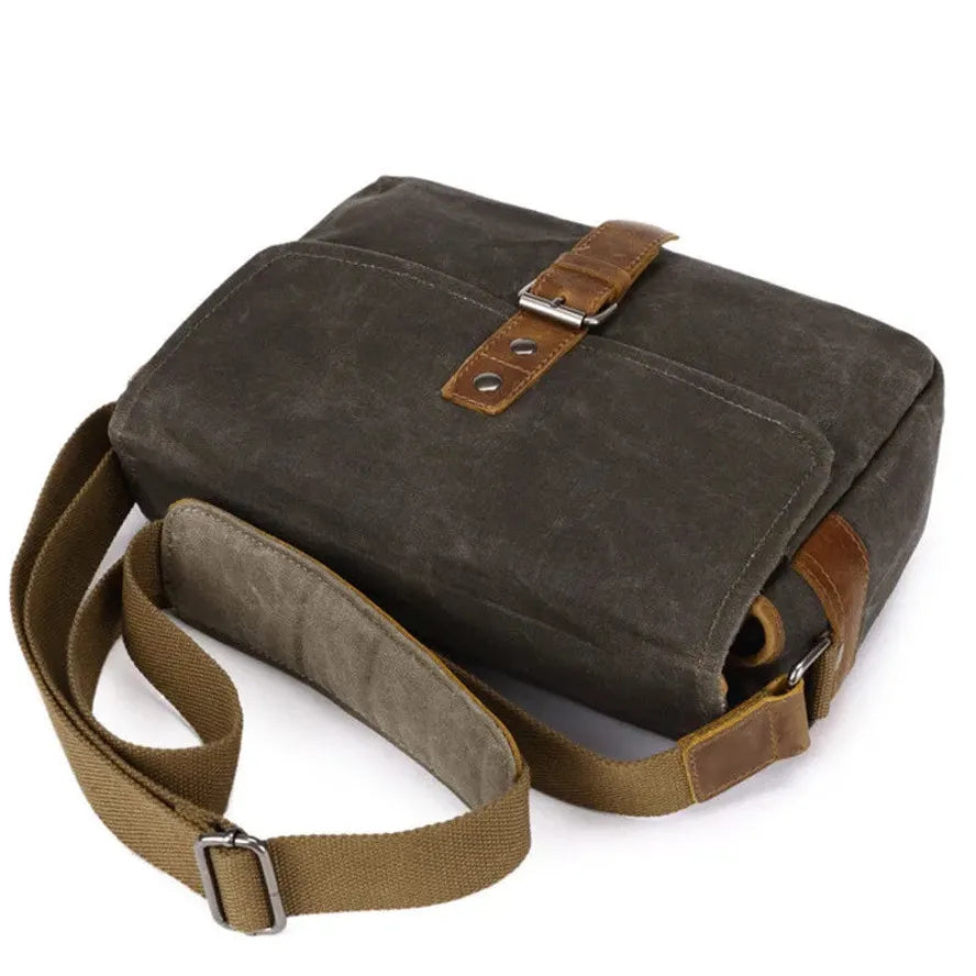 JMT-696650 Waterproof Oil Wax Canvas DSLR Camera Bag - Retro Style Microsingle Shoulder Bag